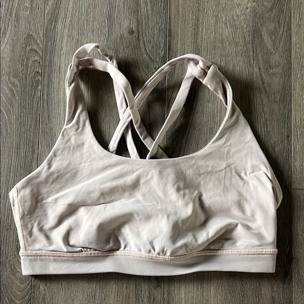 Lululemon light pink energy bra - size 8